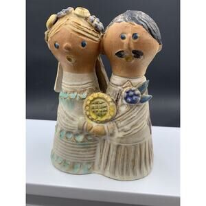 Vintage Ilona Kiss Rooz Style - Bride and Groom Wedding Ceramic Figurine